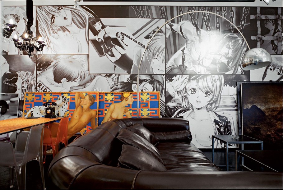 Коридор школы аниме