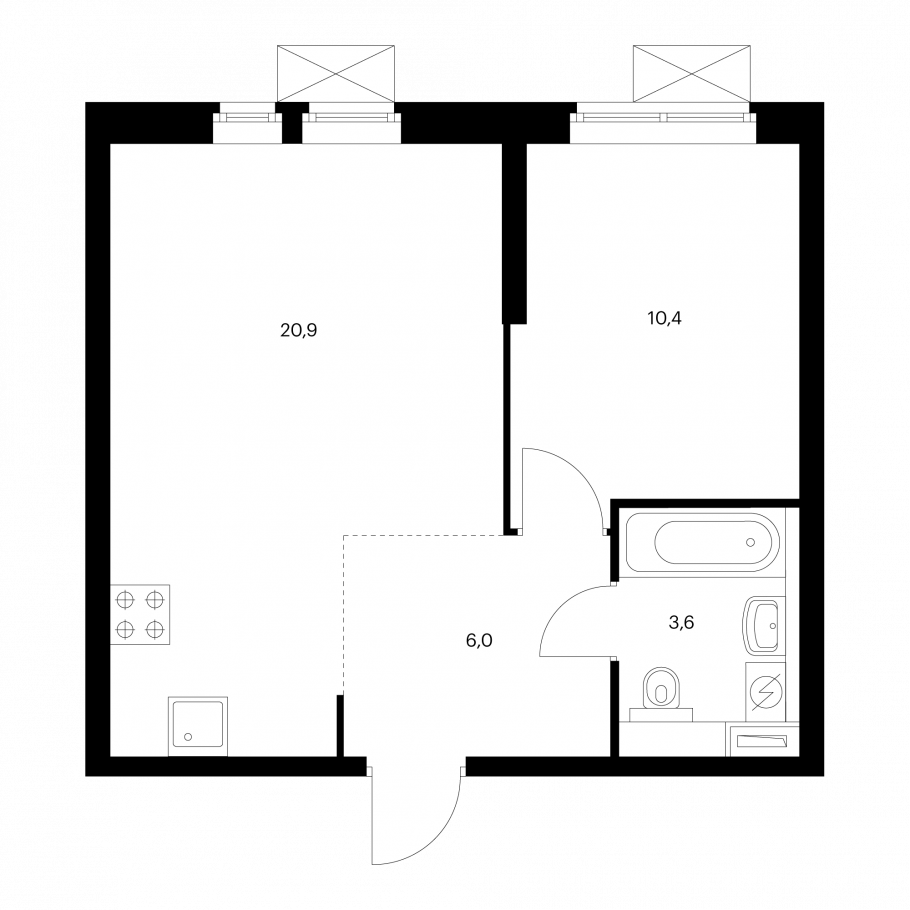 Пик Мещерский лес однокомнатная