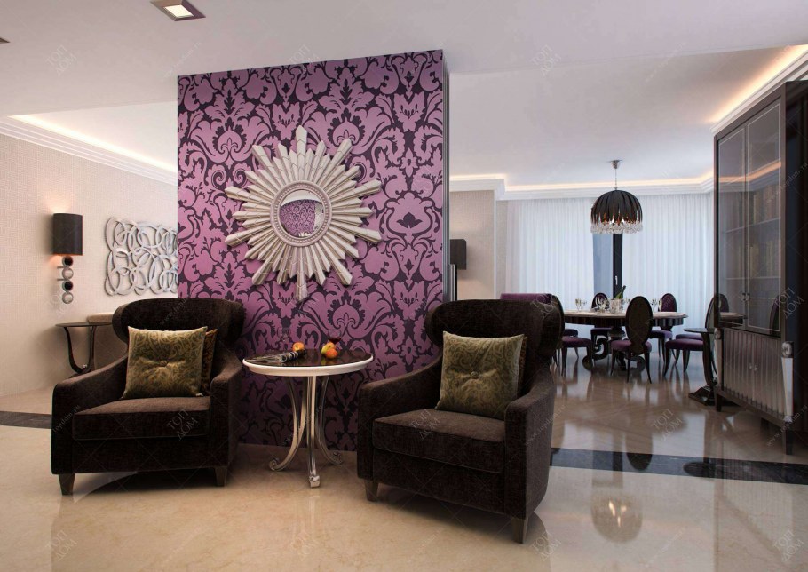 Сиреневые акценты в интерьере