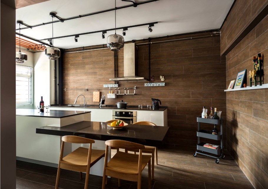 Фартук для кухни в стиле лофт