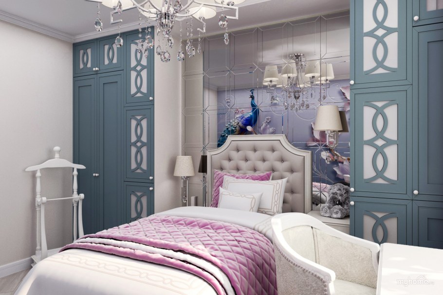Спальня для девушки подростка в стиле арт деко