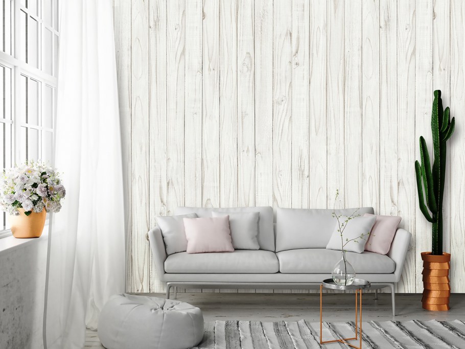 Деревянная стена в интерьере