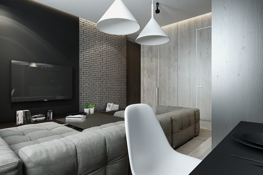 Гостиная лофт