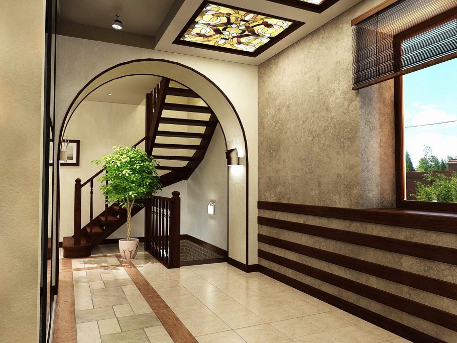 Прихожая с лестницей