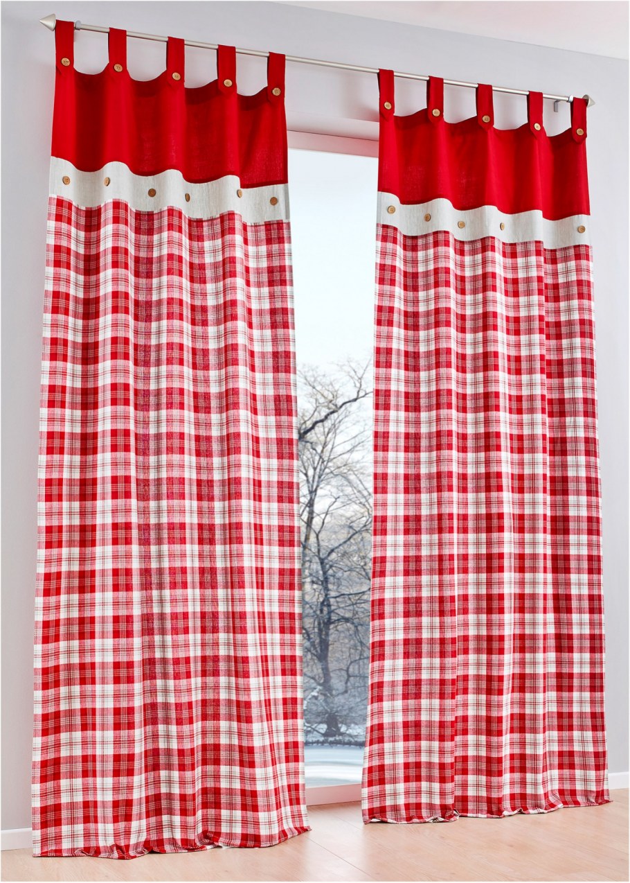 Занавески в клетку