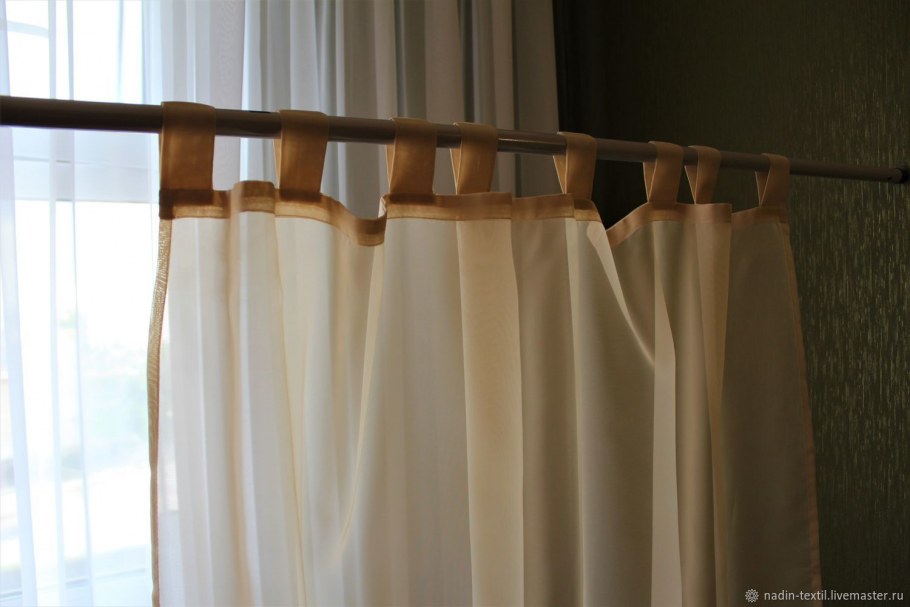 Шторы на петлях из ткани