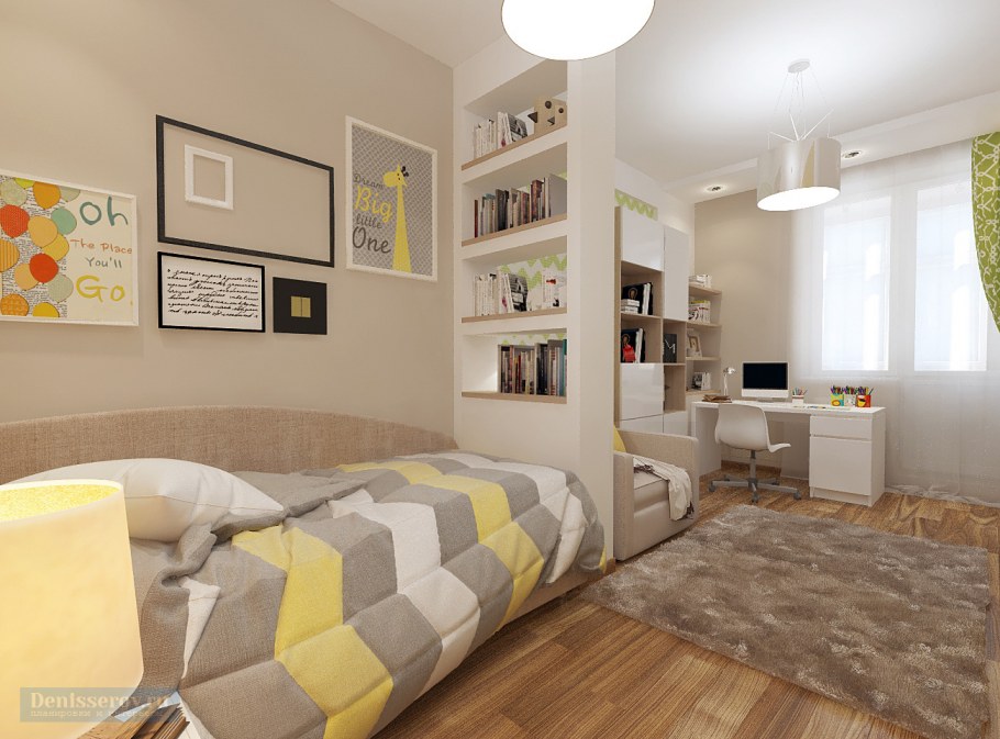Планировка комнаты для мамы и подростка