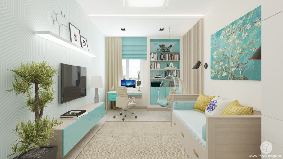 Детская для подростка в современном стиле девочке