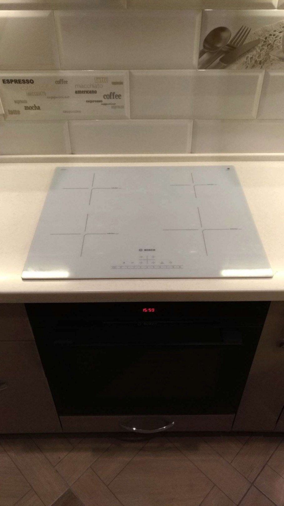 -Белая индукционная плита Bosch pue612ff1j