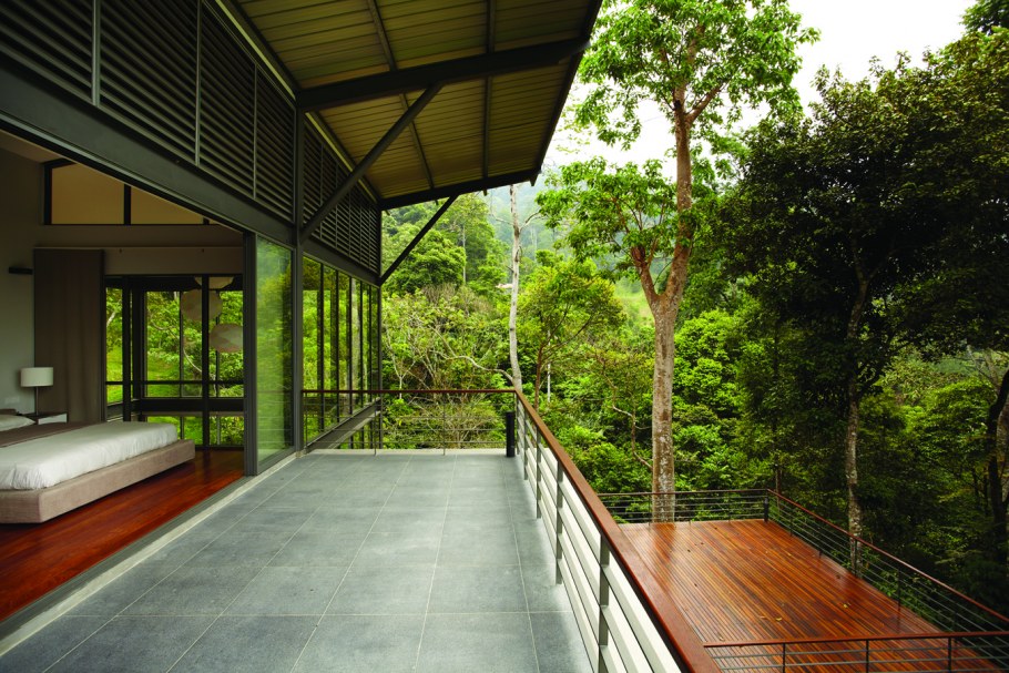 Терраса с видом на лес