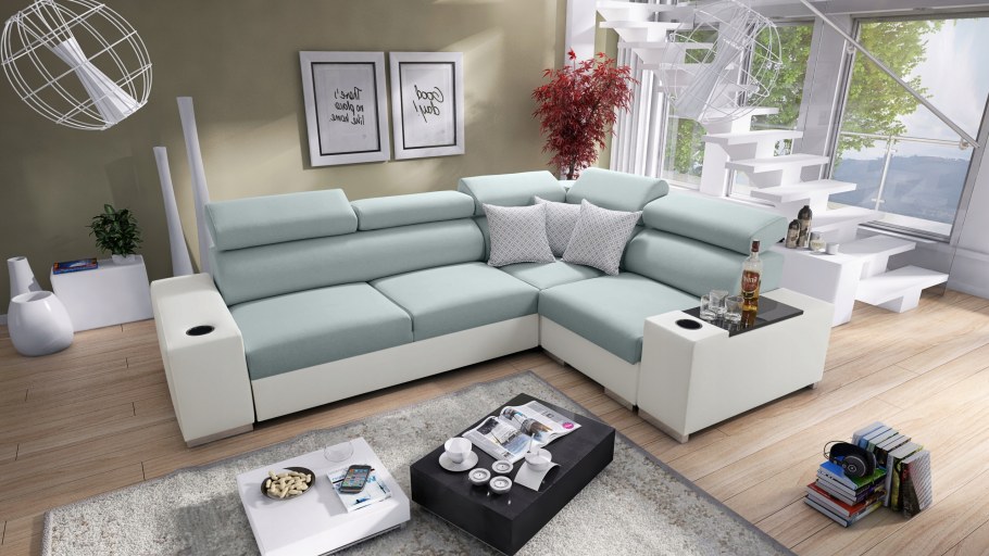 Маленький угловой диван в гостиную