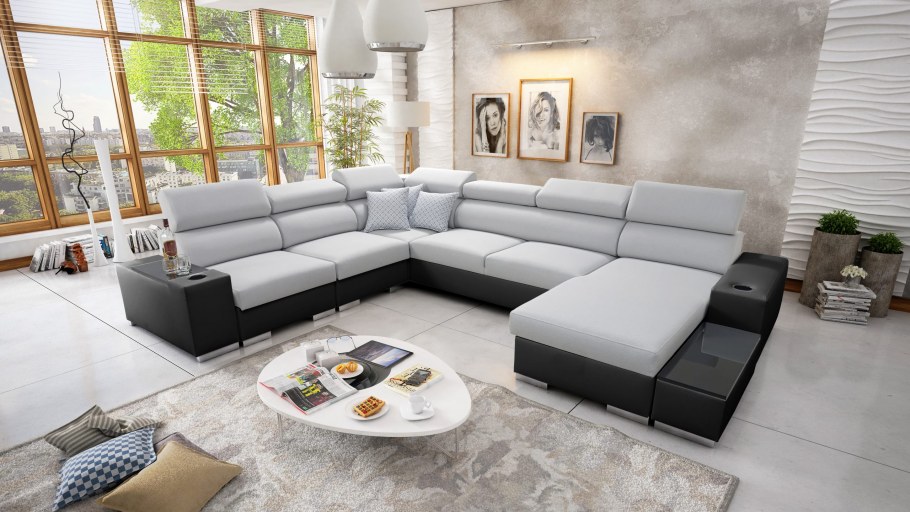 П-образные диваны для гостиной