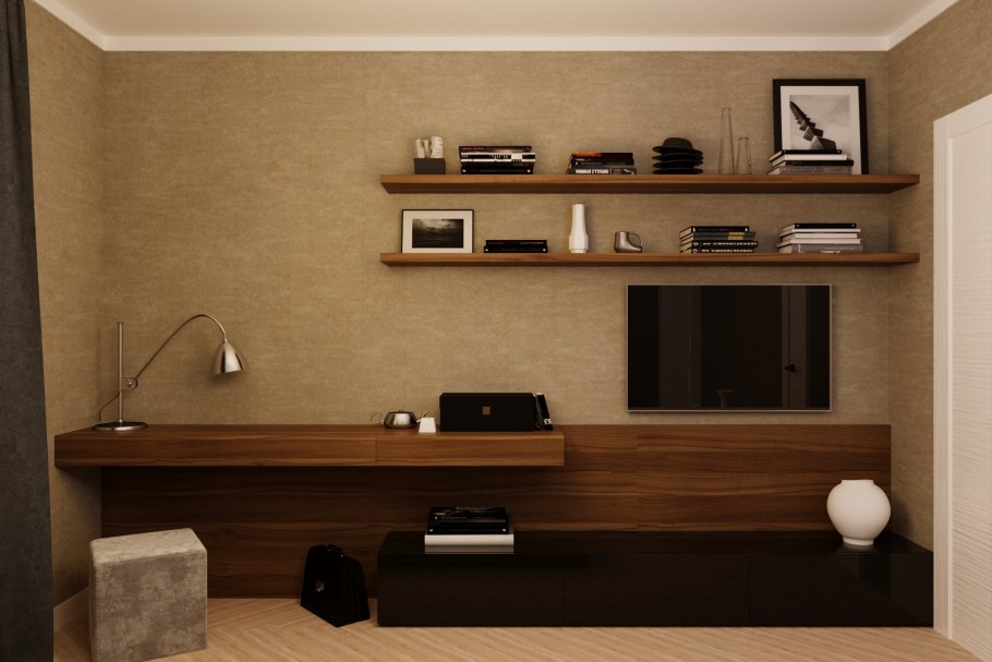 Полки над телевизором