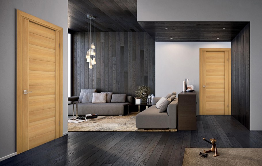 Серые двери в интерьере