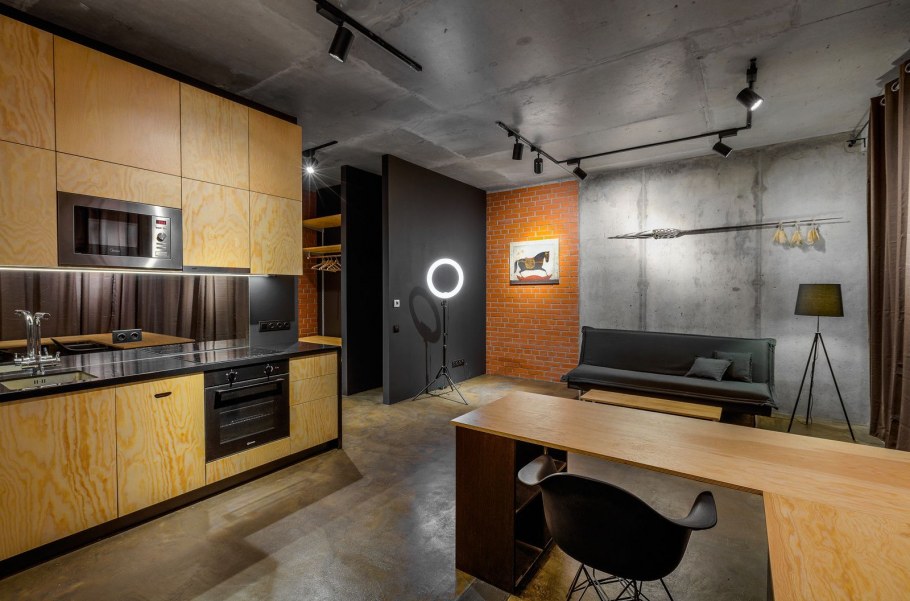 Кухня лофт в офисе