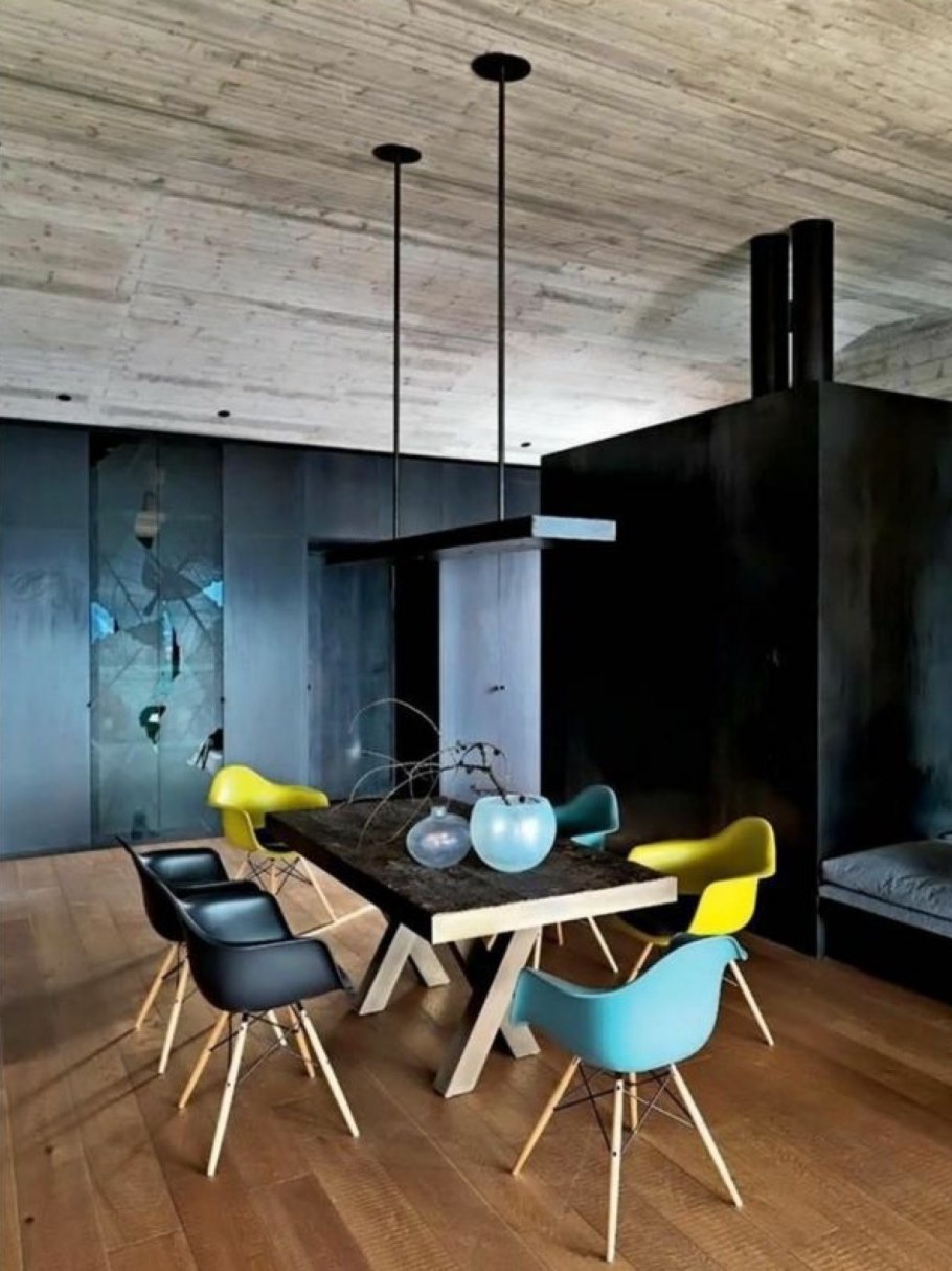 Стул Eames в интерьере лофт