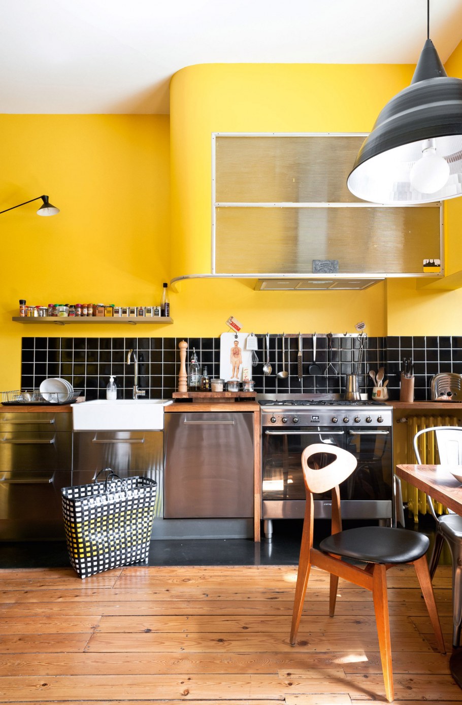 Кухня икеа серо желтая