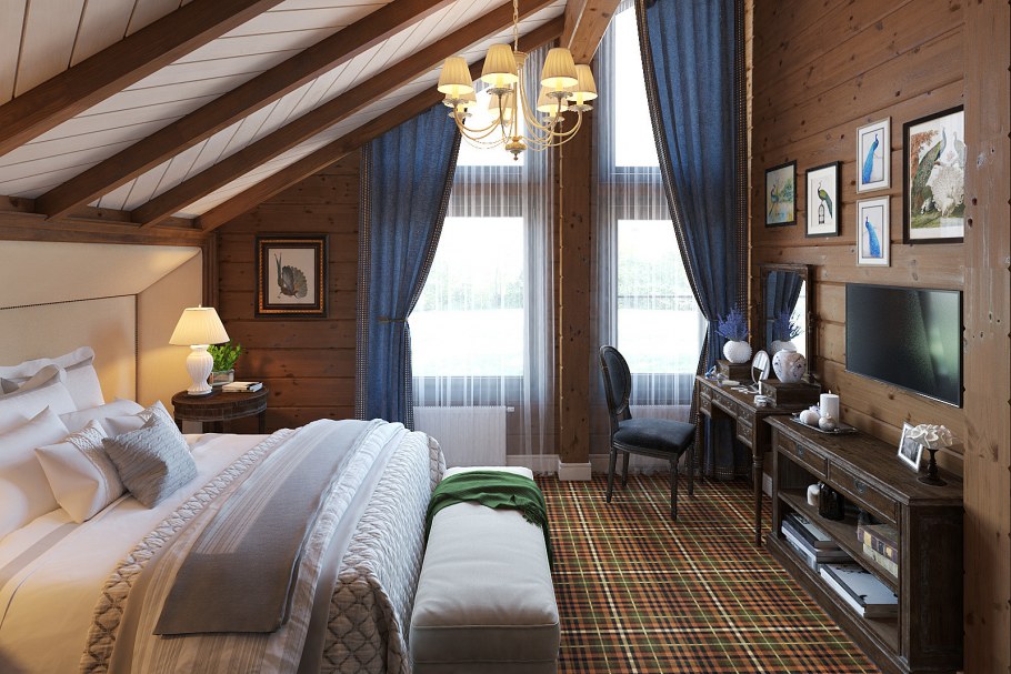 Интерьеры загородных домов и коттеджей бюджетные