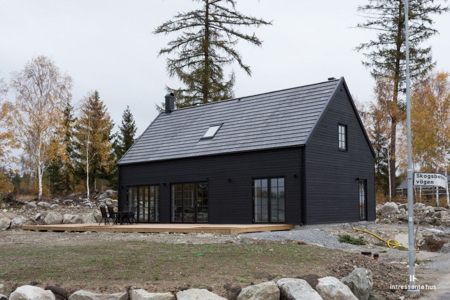 Черный каркасный дом