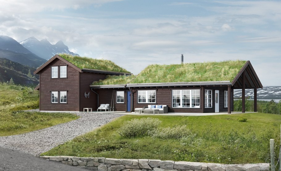 Норвежский домик одноэтажный берген