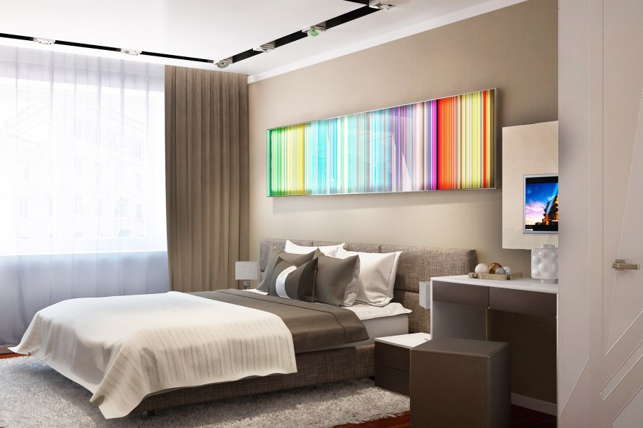 Двухкомнатная хрущевка спальня