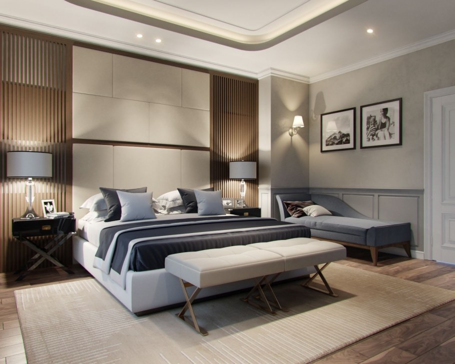 Стиль Контемпорари в интерьере спальни