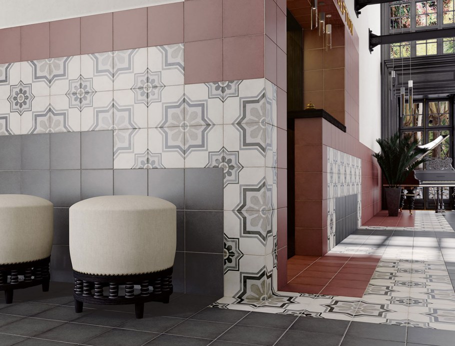 Плитка керамическая напольная 24413 Art nouveau Capitol Grey 20х20 см