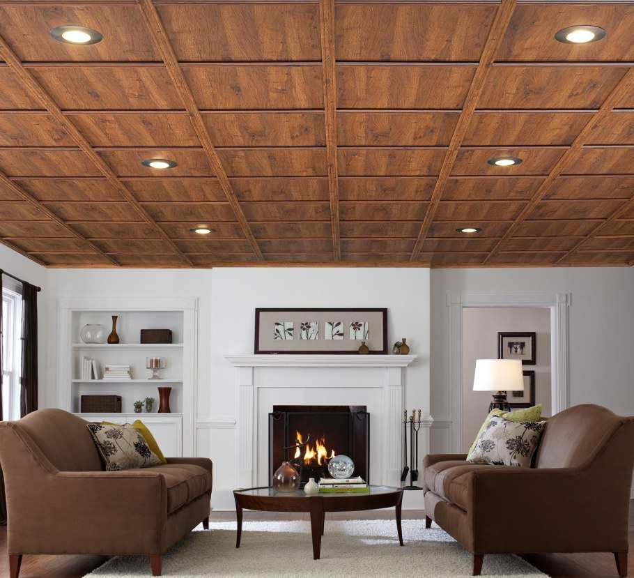 Дешевая отделка потолка