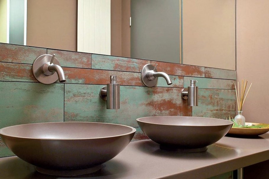 Плитка под ржавчину в интерьере