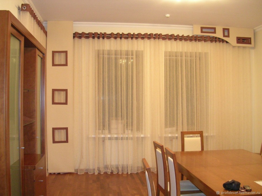 Шторы в кухню-гостиную