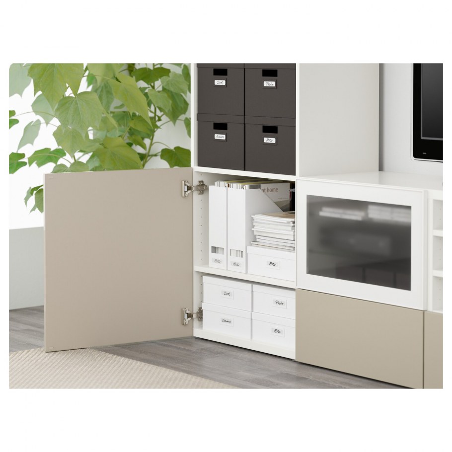 Шкаф для ТВ БЕСТО ikea беленый дуб