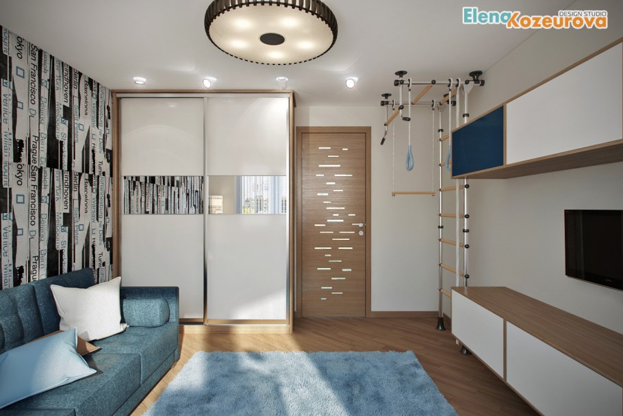 Комната для подростка мальчика 12 кв.м