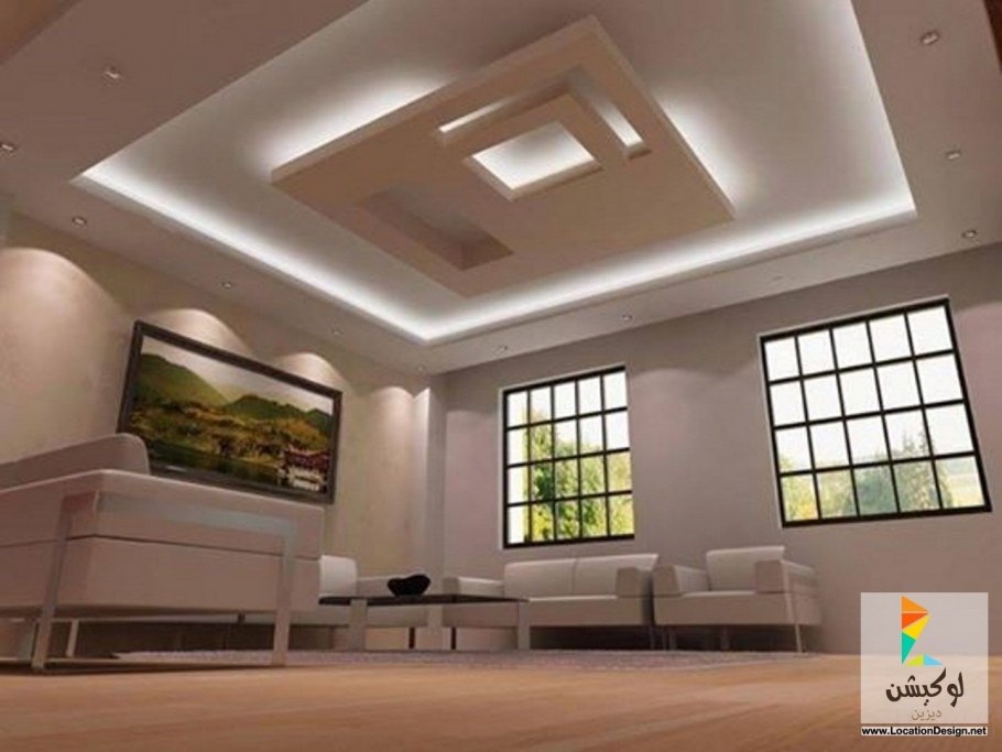 Подвесной потолок в гостиной