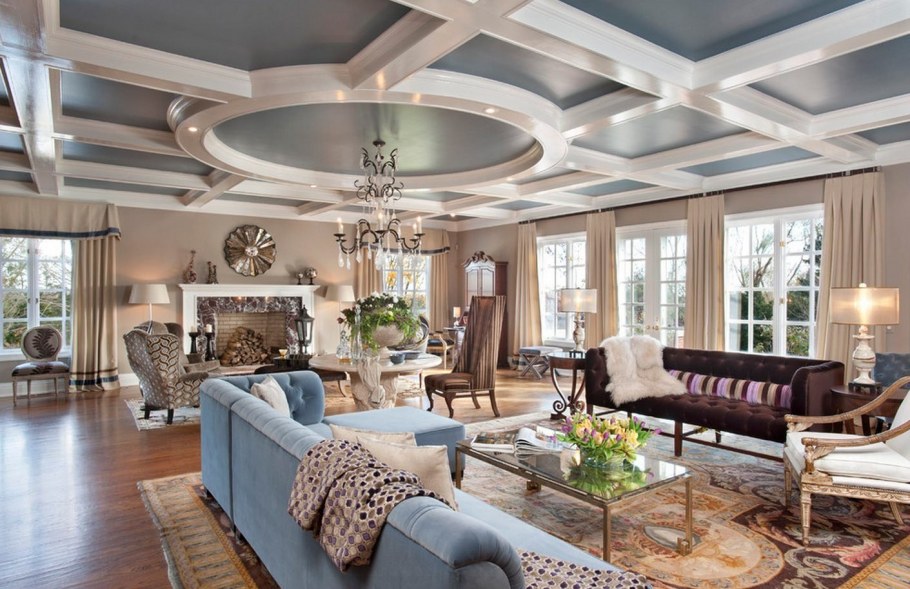 Натяжной потолок в спальне