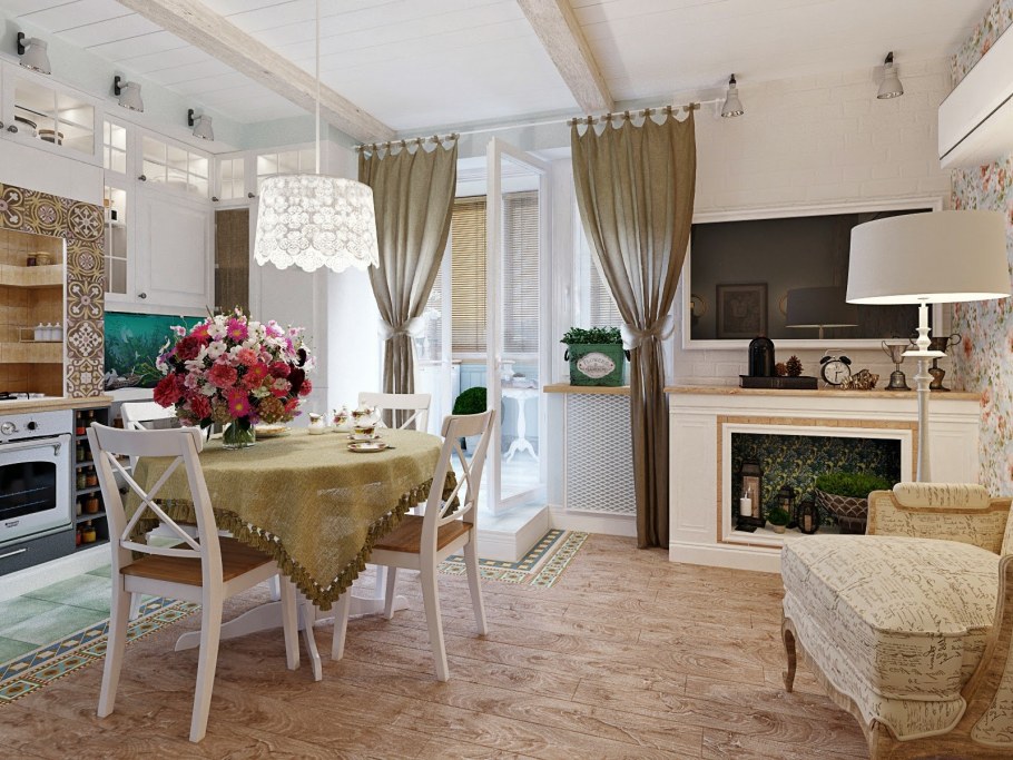 Кухни гостиные в стиле Прованс
