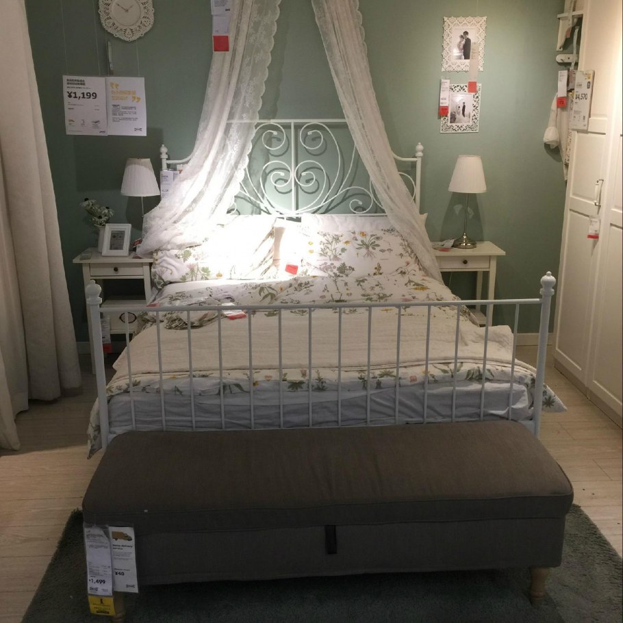 ЛЕЙРВИК кровать черная