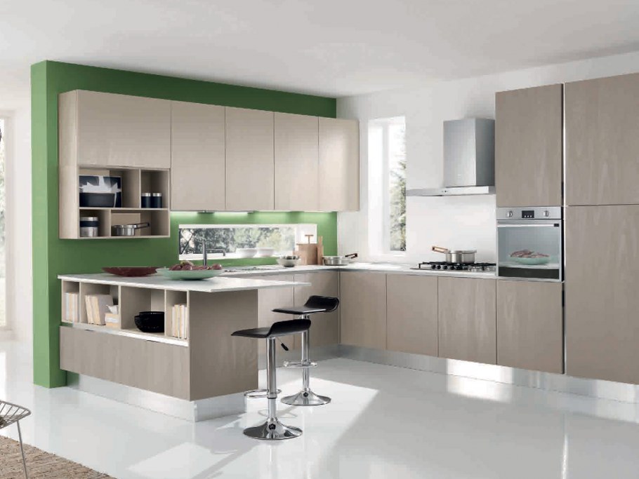 Итальянские кухни в современном стиле