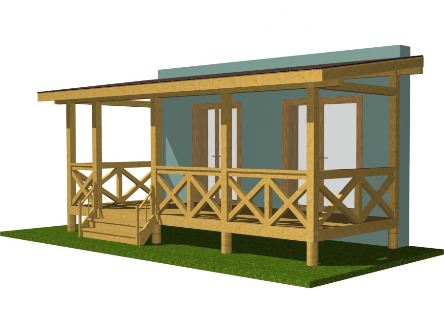 Терраса с закрытым низом