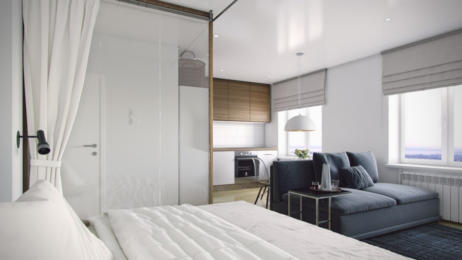 Гостиная в однушке в стиле Минимализм