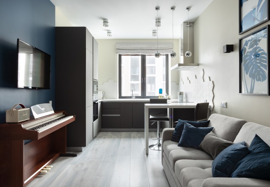 Минимализм в интерьере малогабаритной квартиры спальня