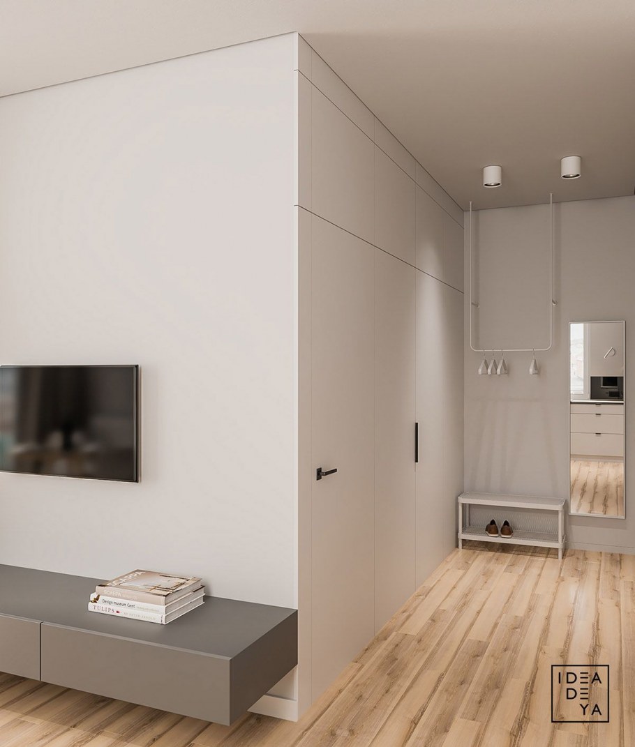 Квартира студия в стиле Минимализм