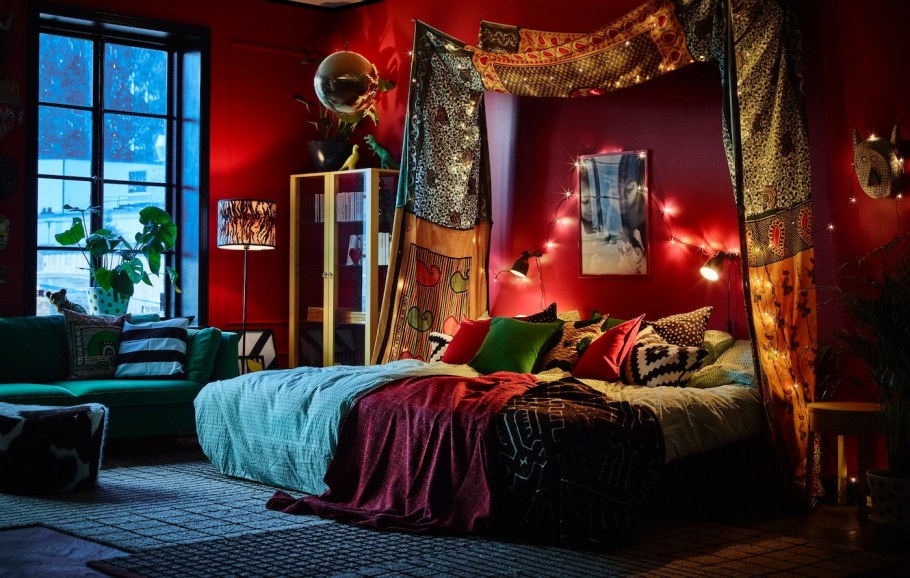 Спальня стиль бохемиан