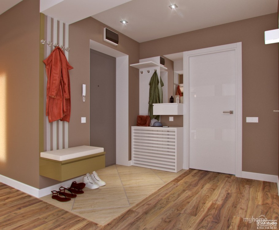 Желтые стены в коридоре