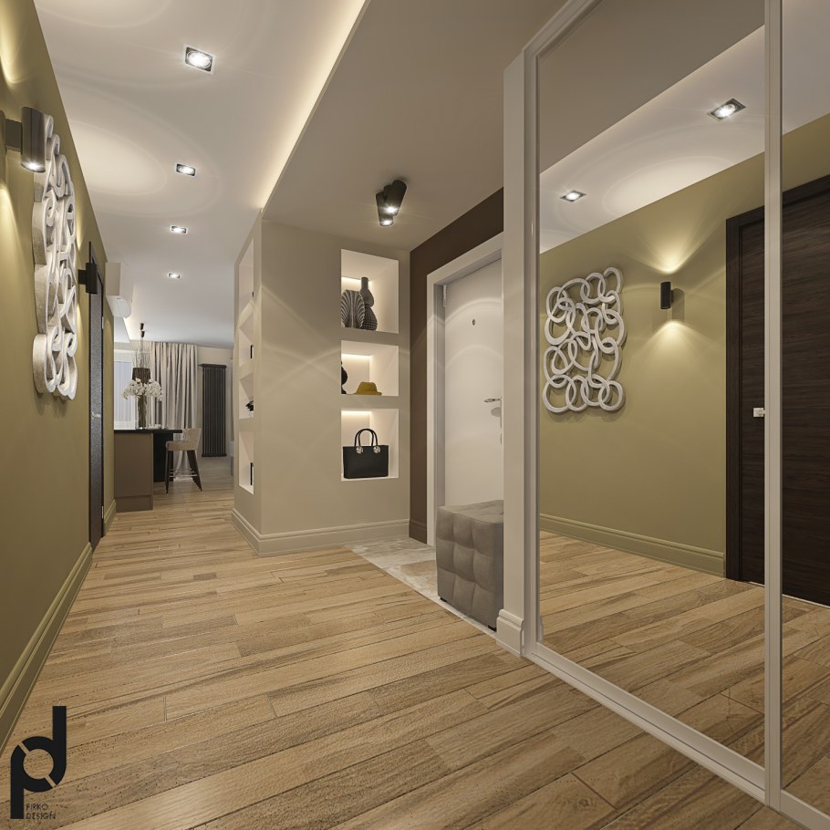 Прихожая в песочных тонах