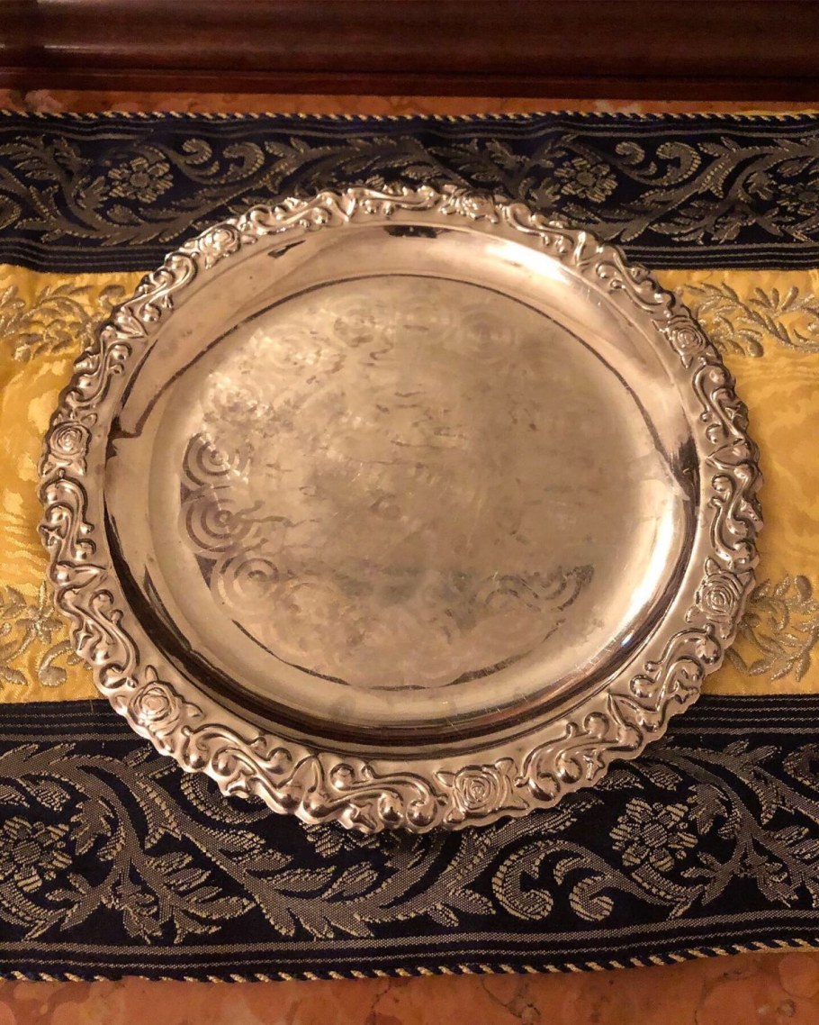 Антиквариат серебряный поднос 1886 Арсенал