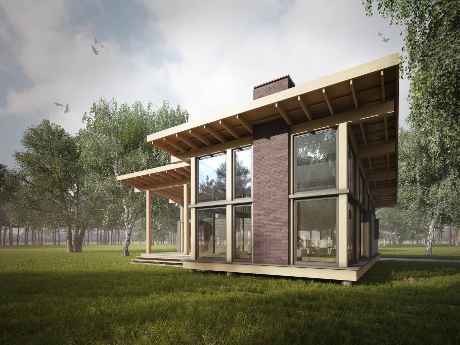 Лофт в деревянном доме