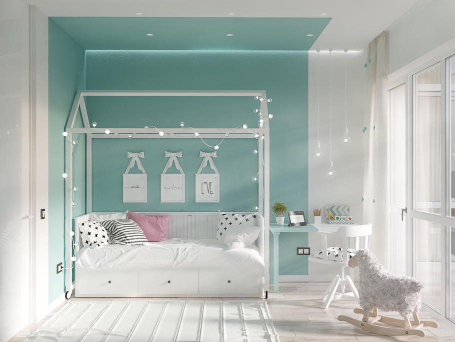 Детская в бирюзовом цвете