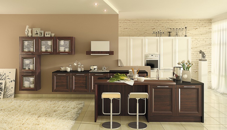 Современная классика кухня Альба-венге
