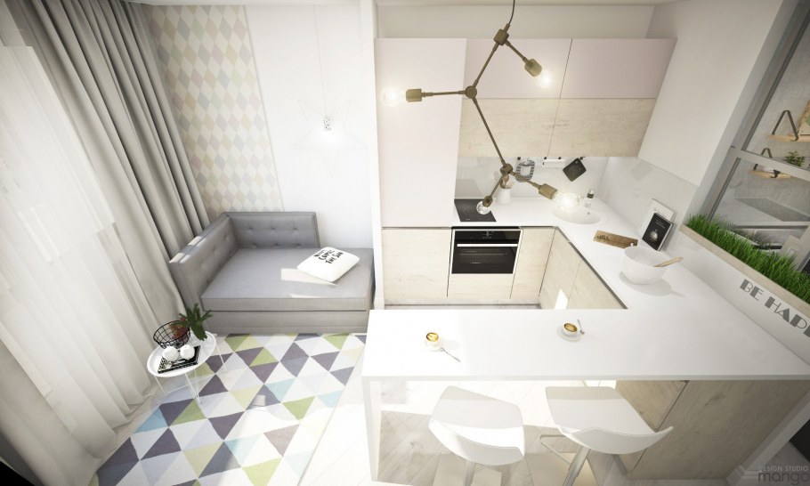 Расстановка мебели в маленькой студии