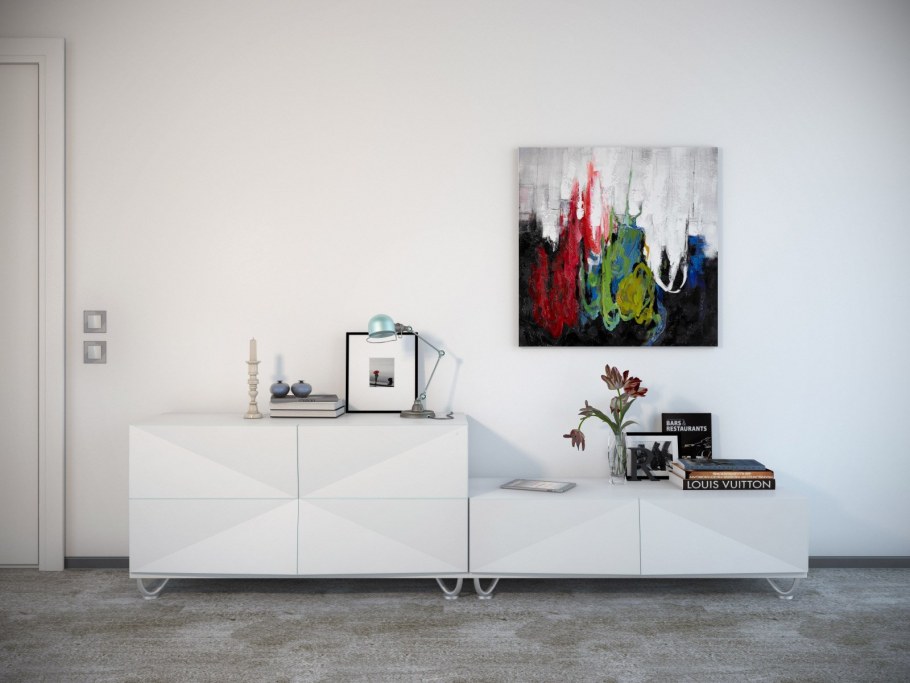 Кровать в минималистском стиле